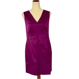 Robert Rodriguez sleeveless satin cocktail dress with full back zip size 6